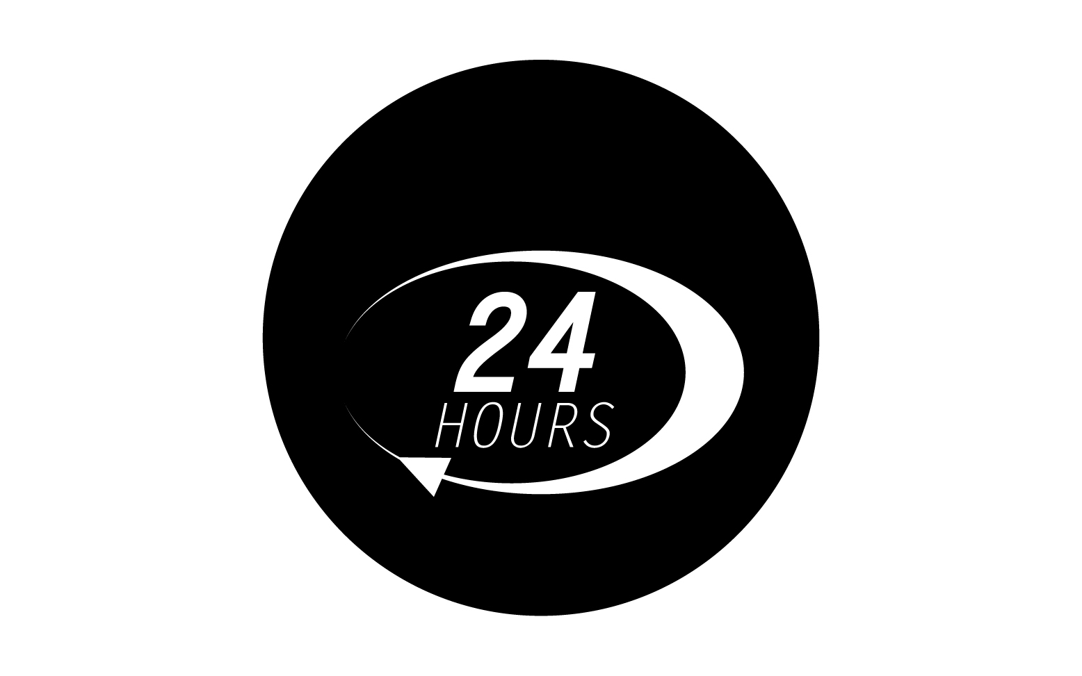 24 hour time icon logo design v71
