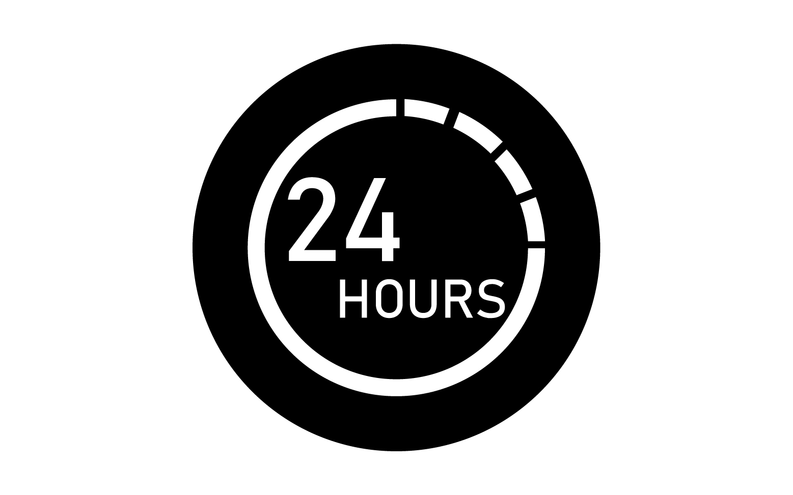 24 hour time icon logo design v77