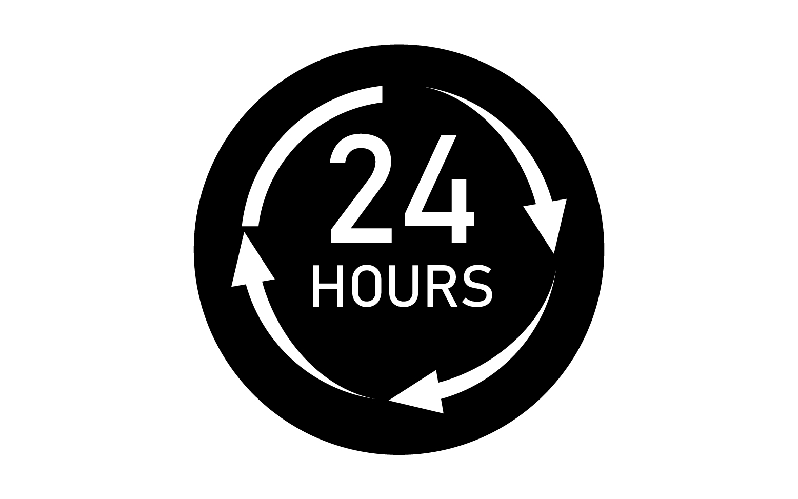 24 hour time icon logo design v79