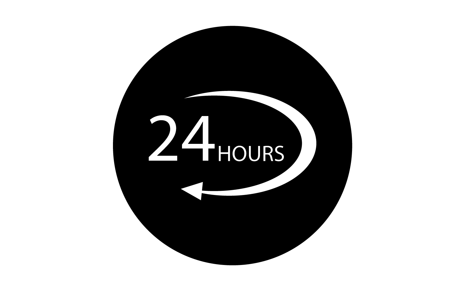 24 hour time icon logo design v73