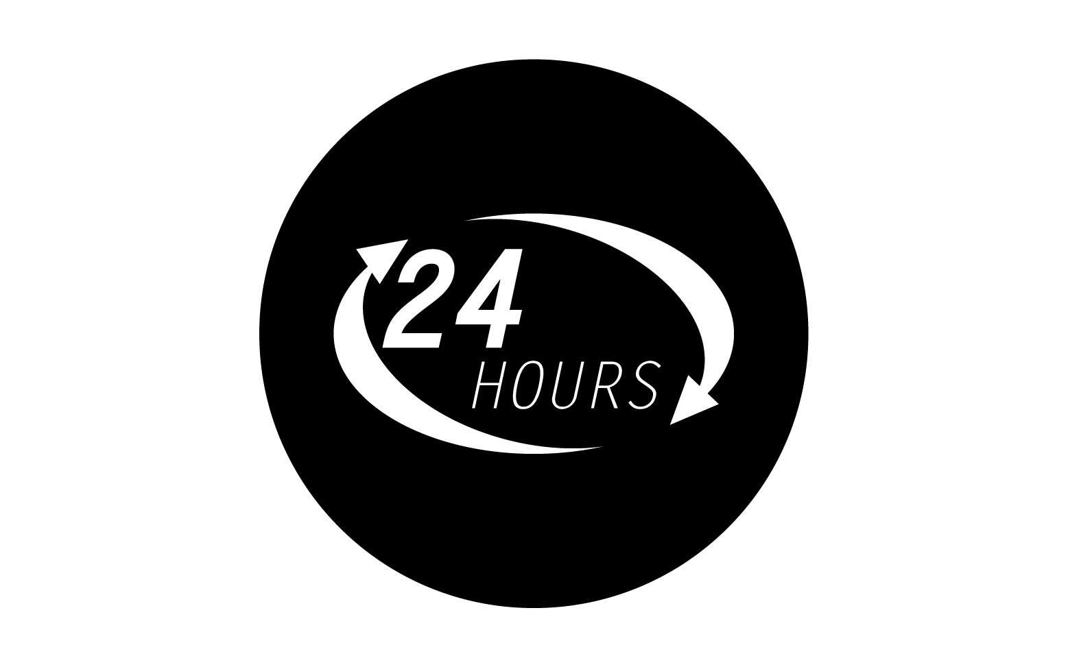 24 hour time icon logo design v80