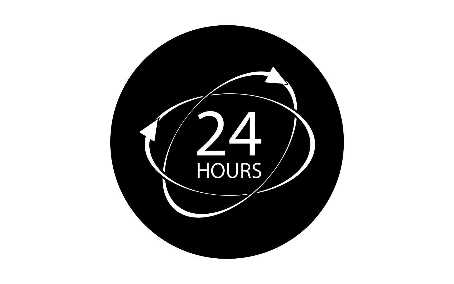 24 hour time icon logo design v81
