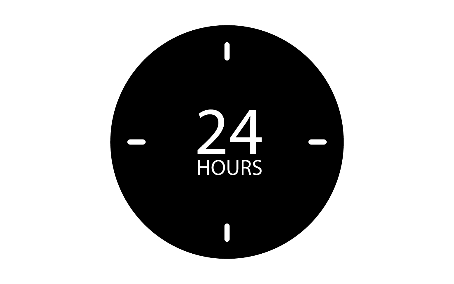 24 hour time icon logo design v83