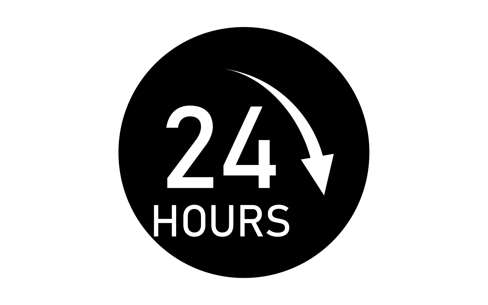 24 hour time icon logo design v85