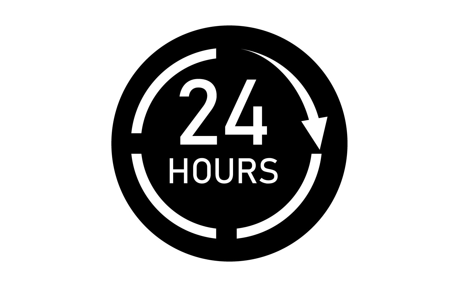 24 hour time icon logo design v86