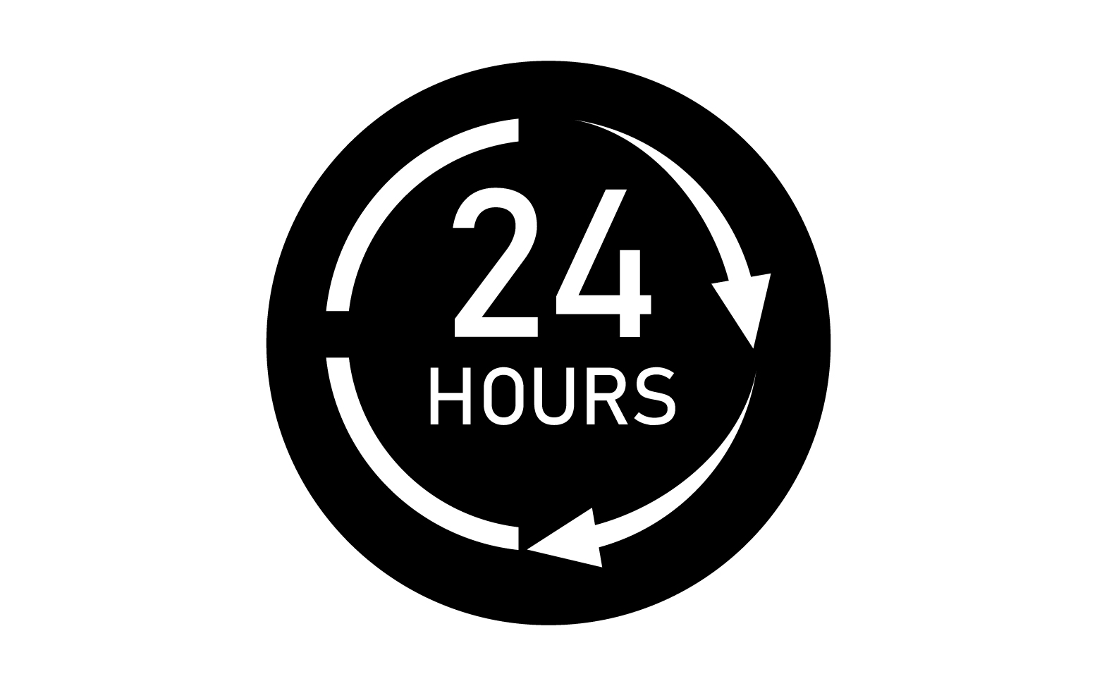 24 hour time icon logo design v87