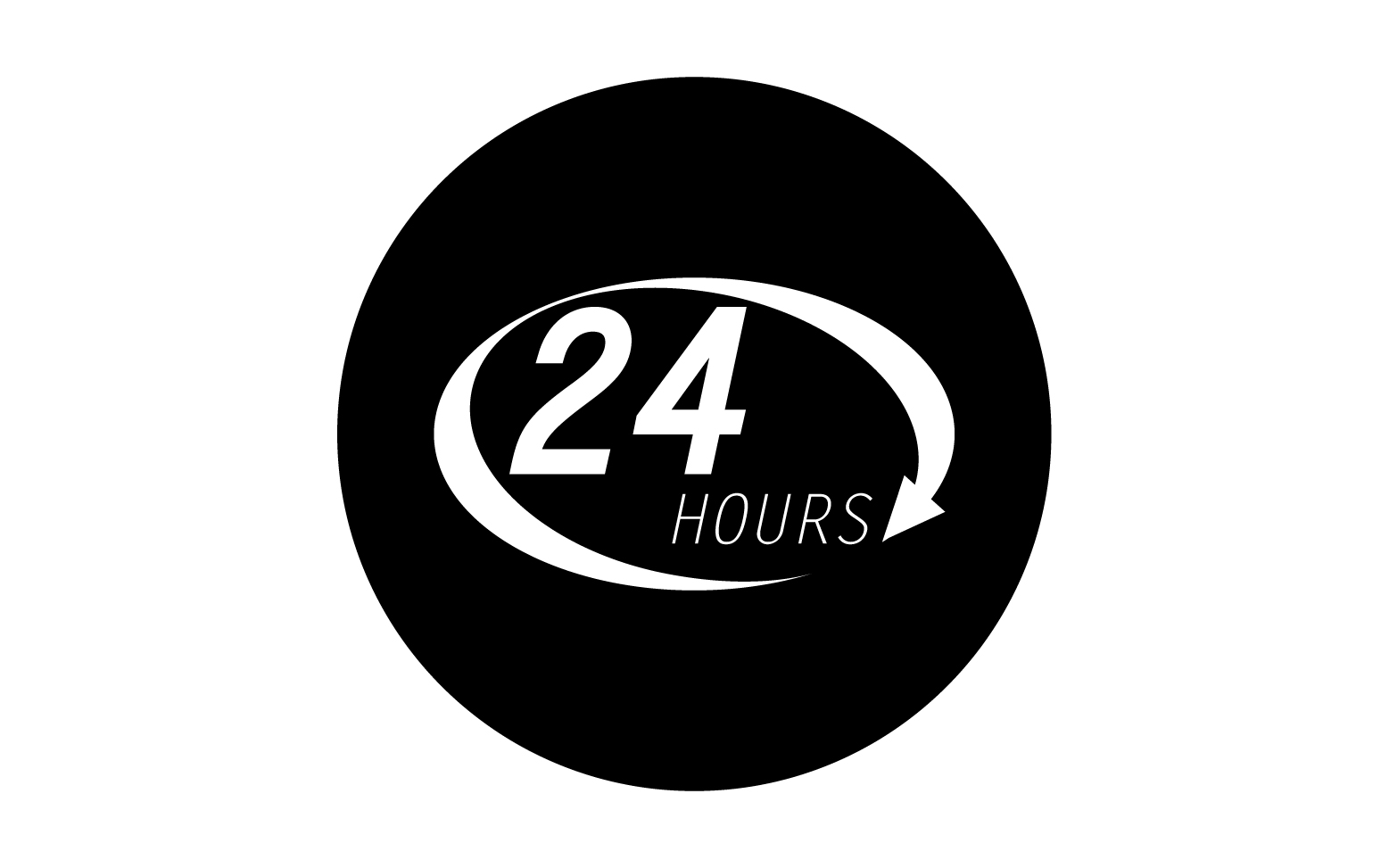 24 hour time icon logo design v88