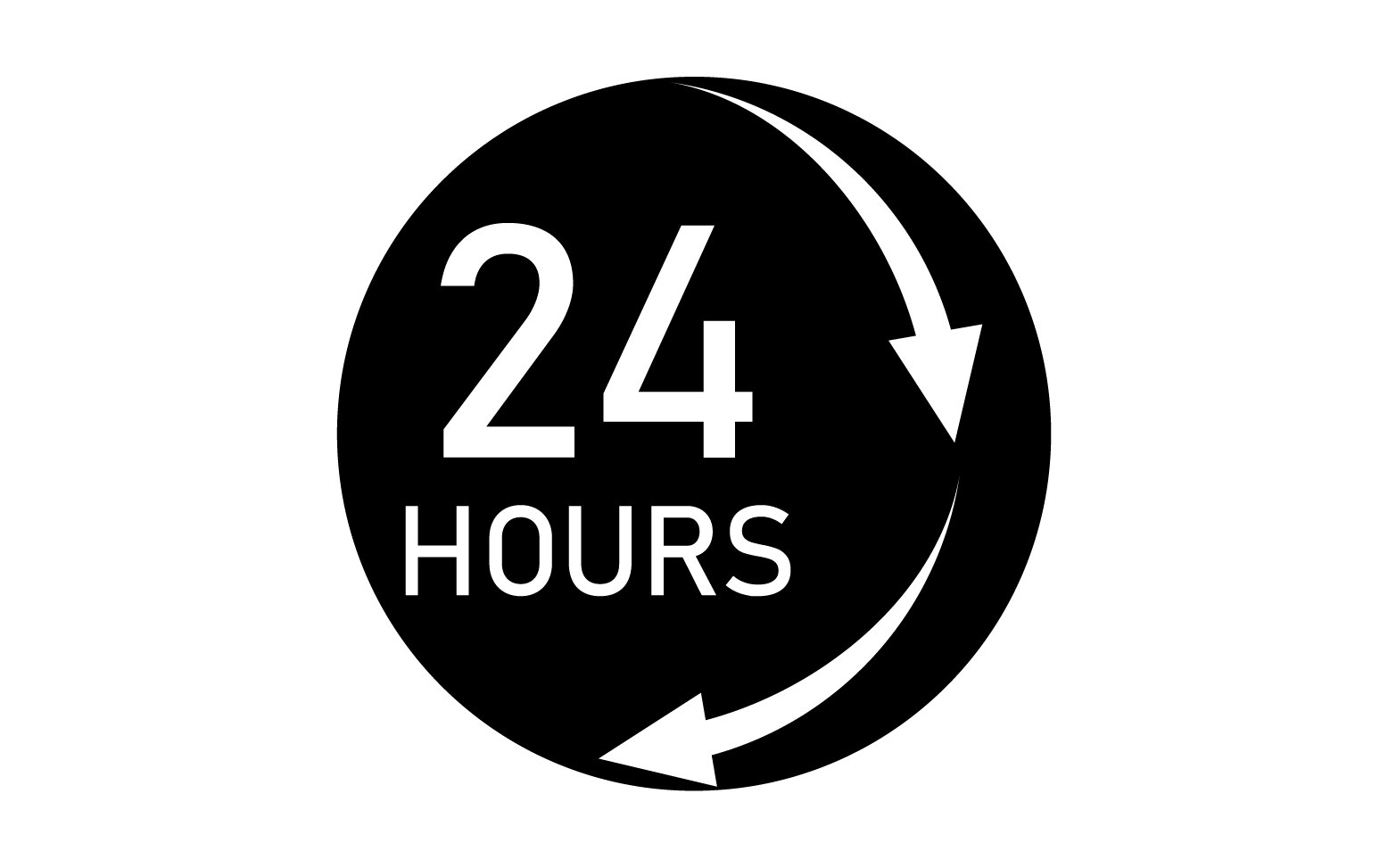 24 hour time icon logo design v95