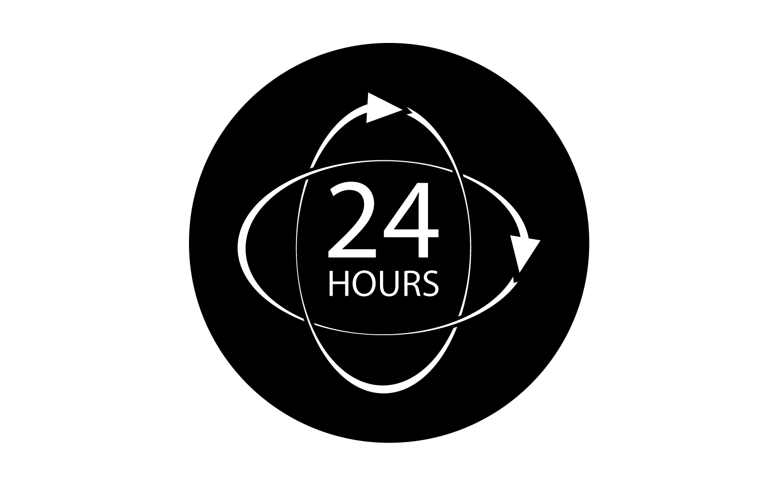 24 hour time icon logo design v89