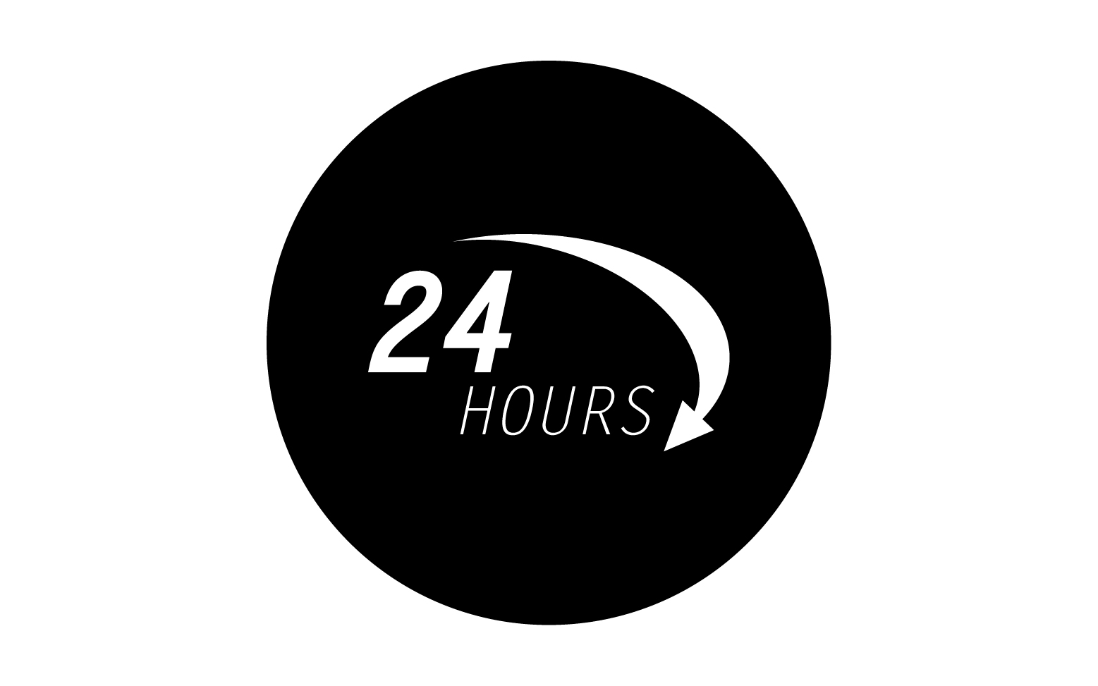 24 hour time icon logo design v96
