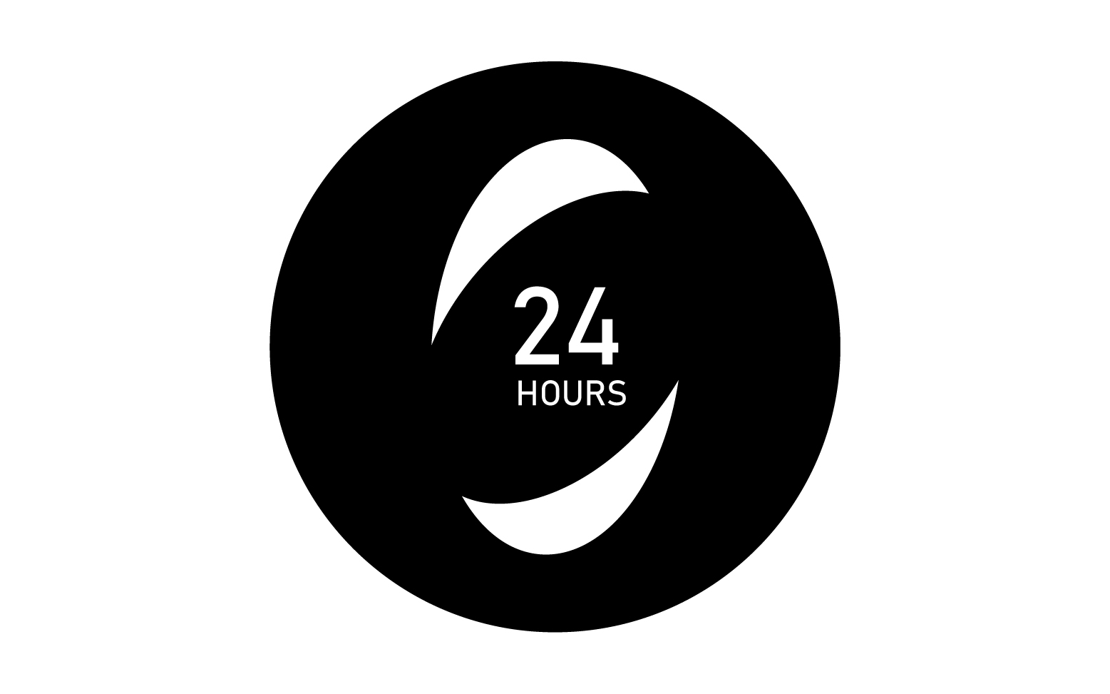 24 hour time icon logo design v91