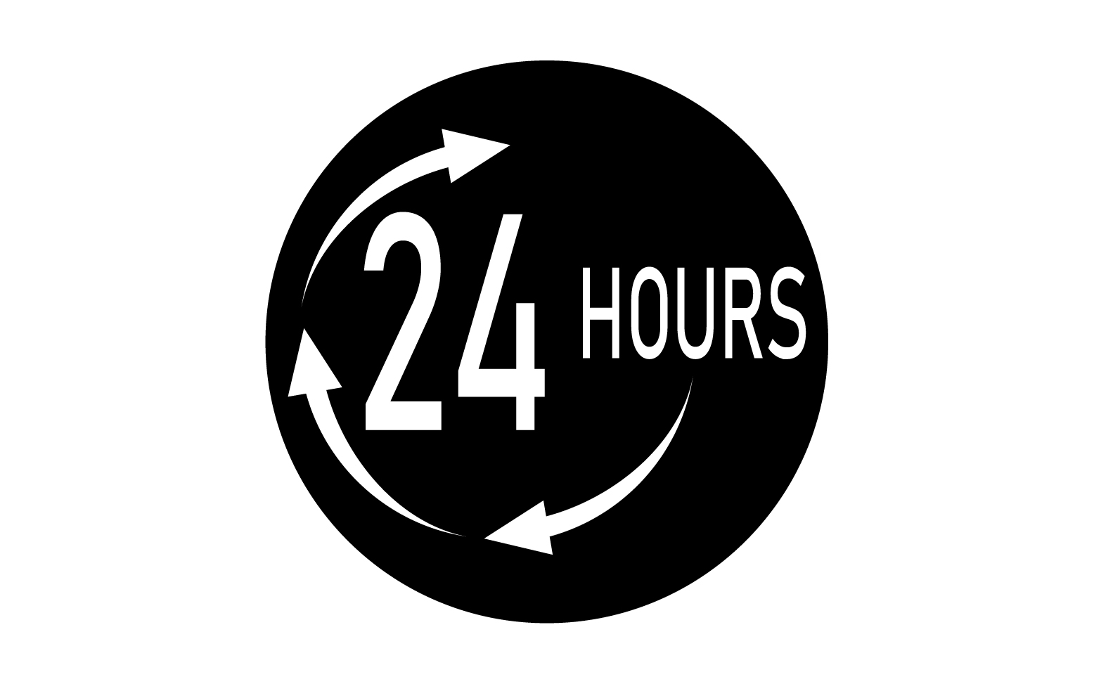 24 hour time icon logo design v94