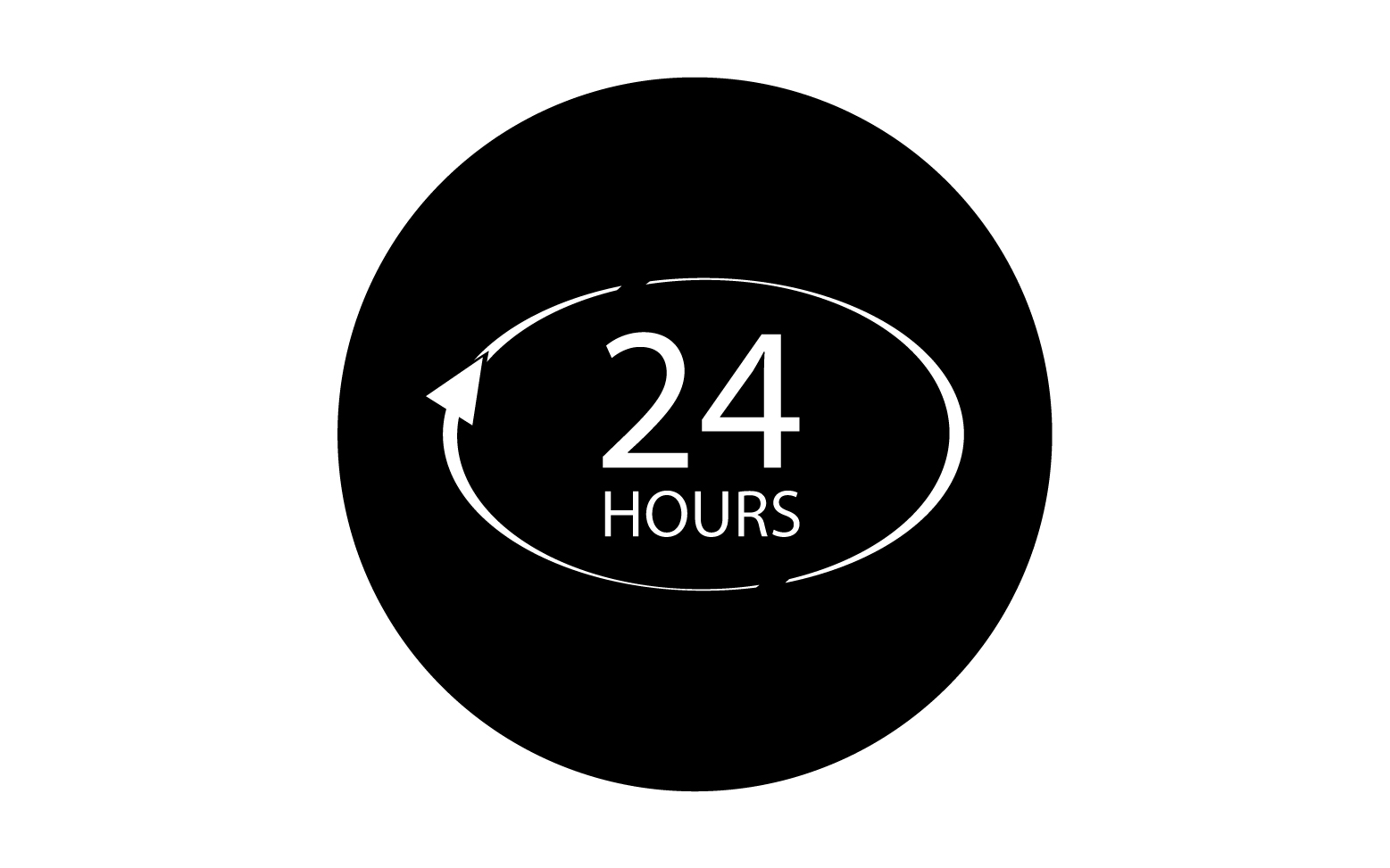 24 hour time icon logo design v98