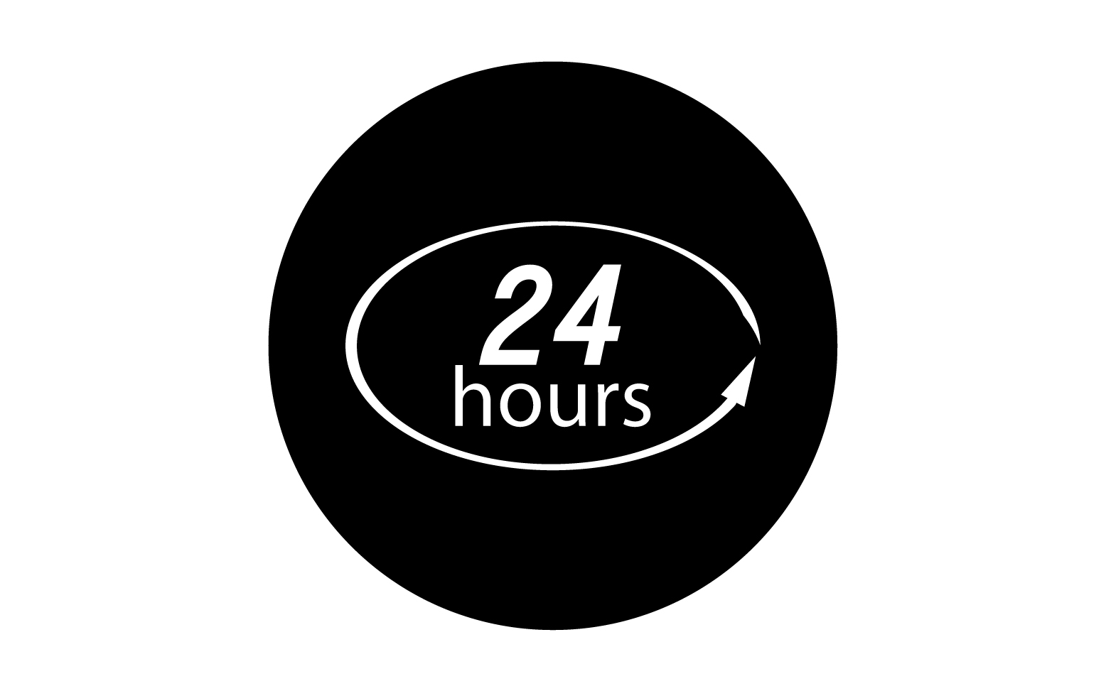 24 hour time icon logo design v100