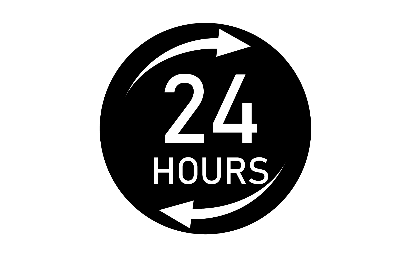 24 hour time icon logo design v102