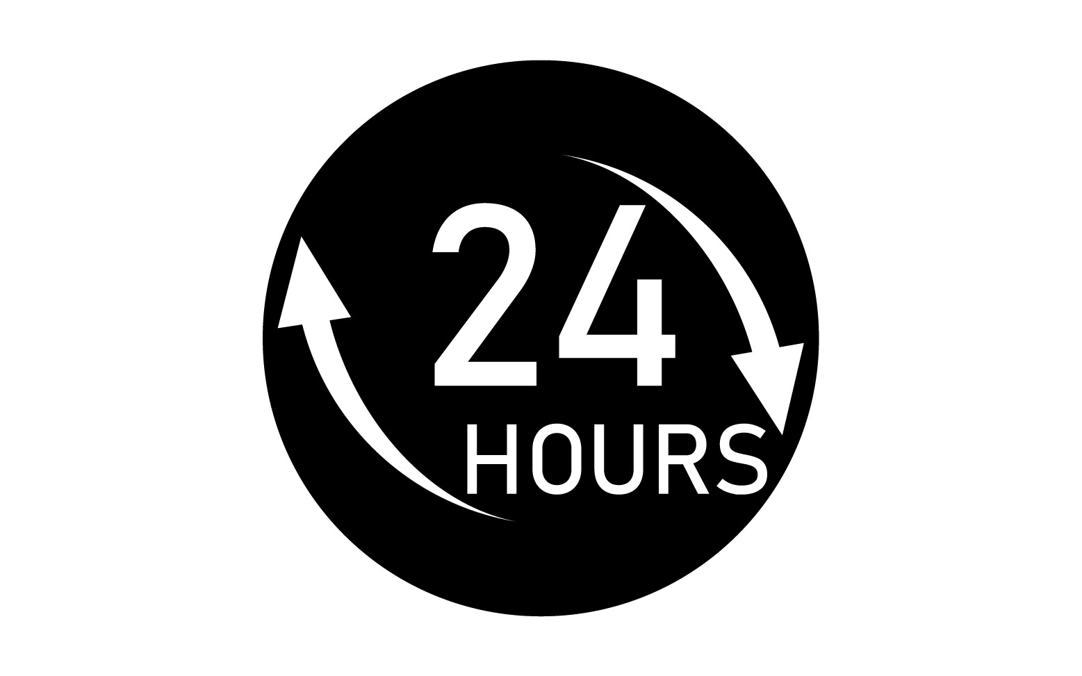 24 hour time icon logo design v101