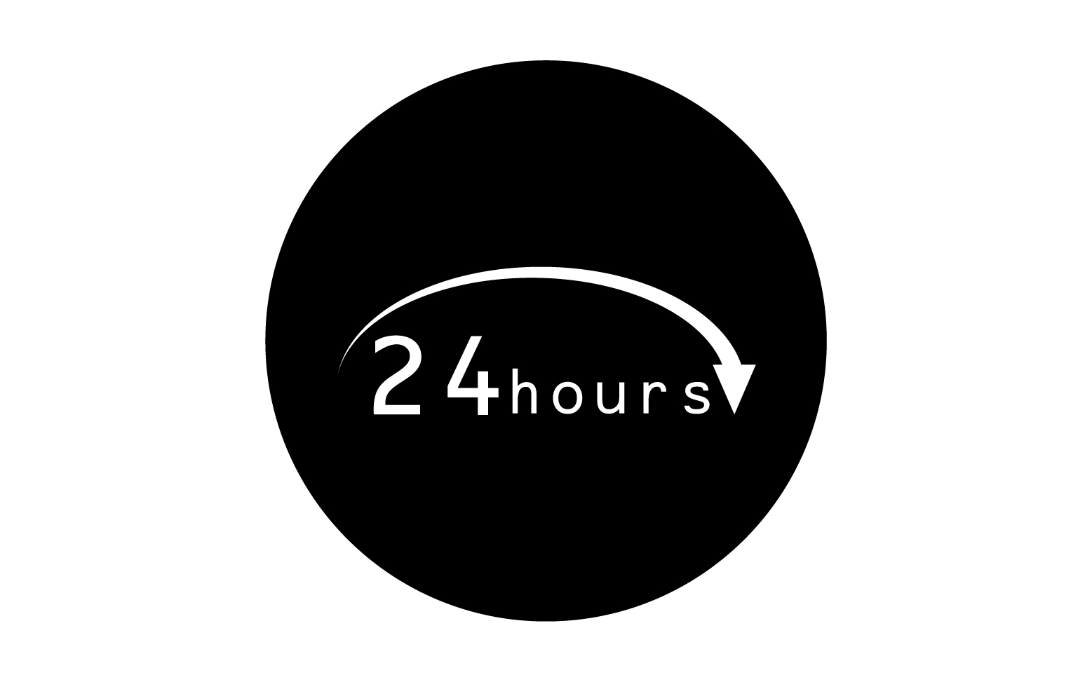 24 hour time icon logo design v107