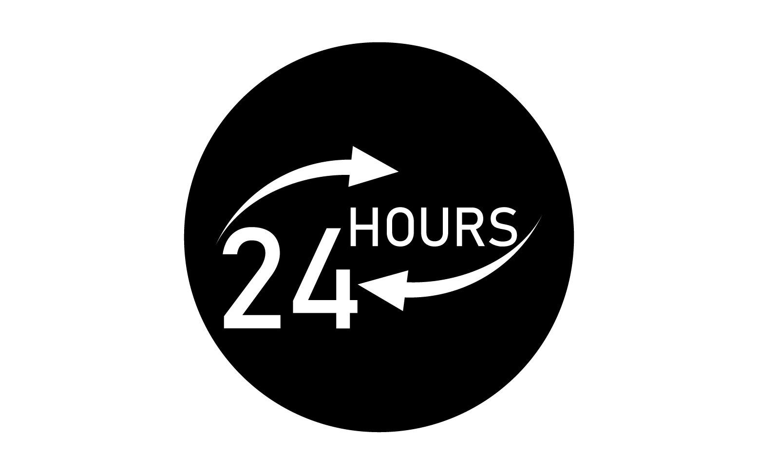 24 hour time icon logo design v103