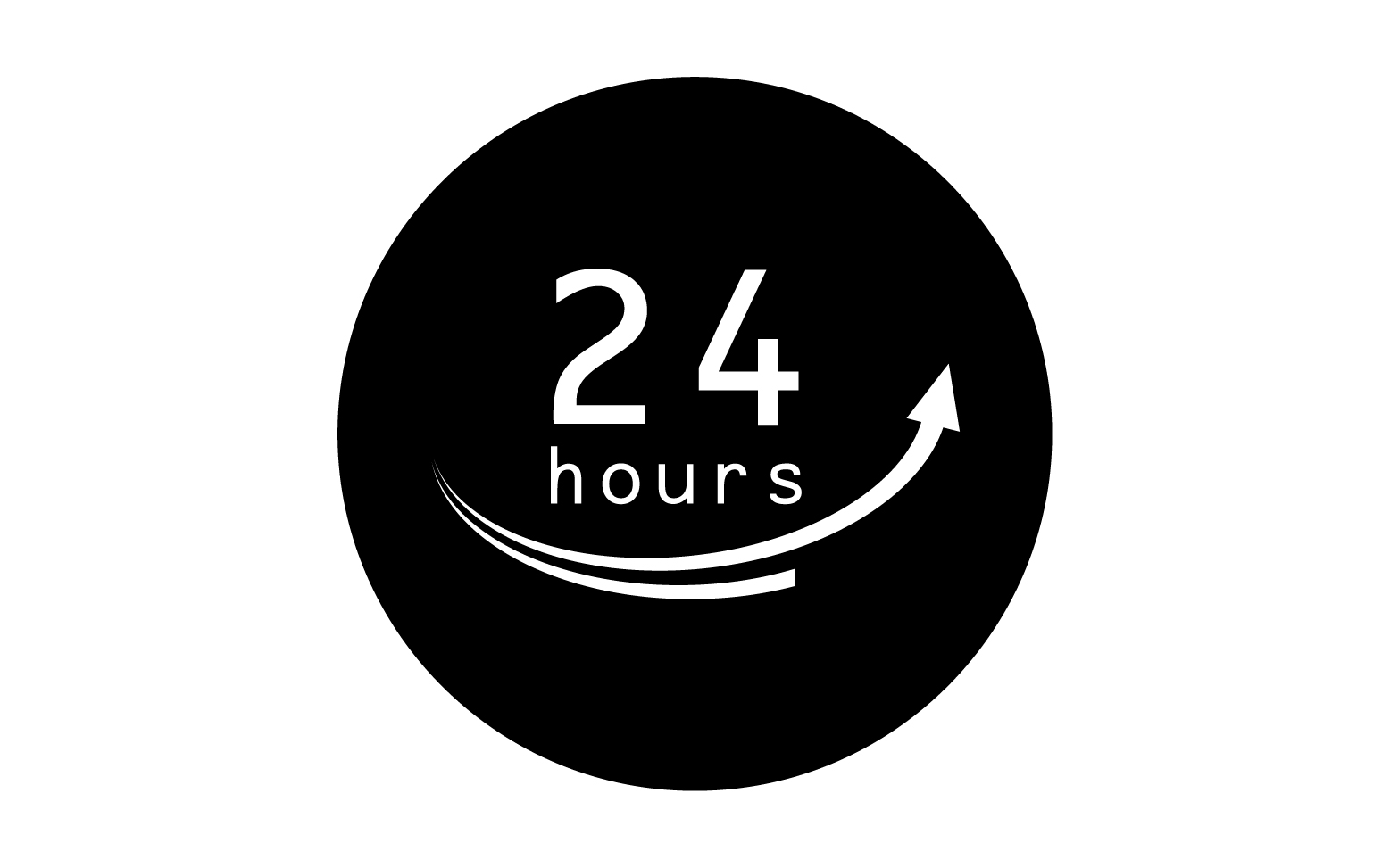 24 hour time icon logo design v106