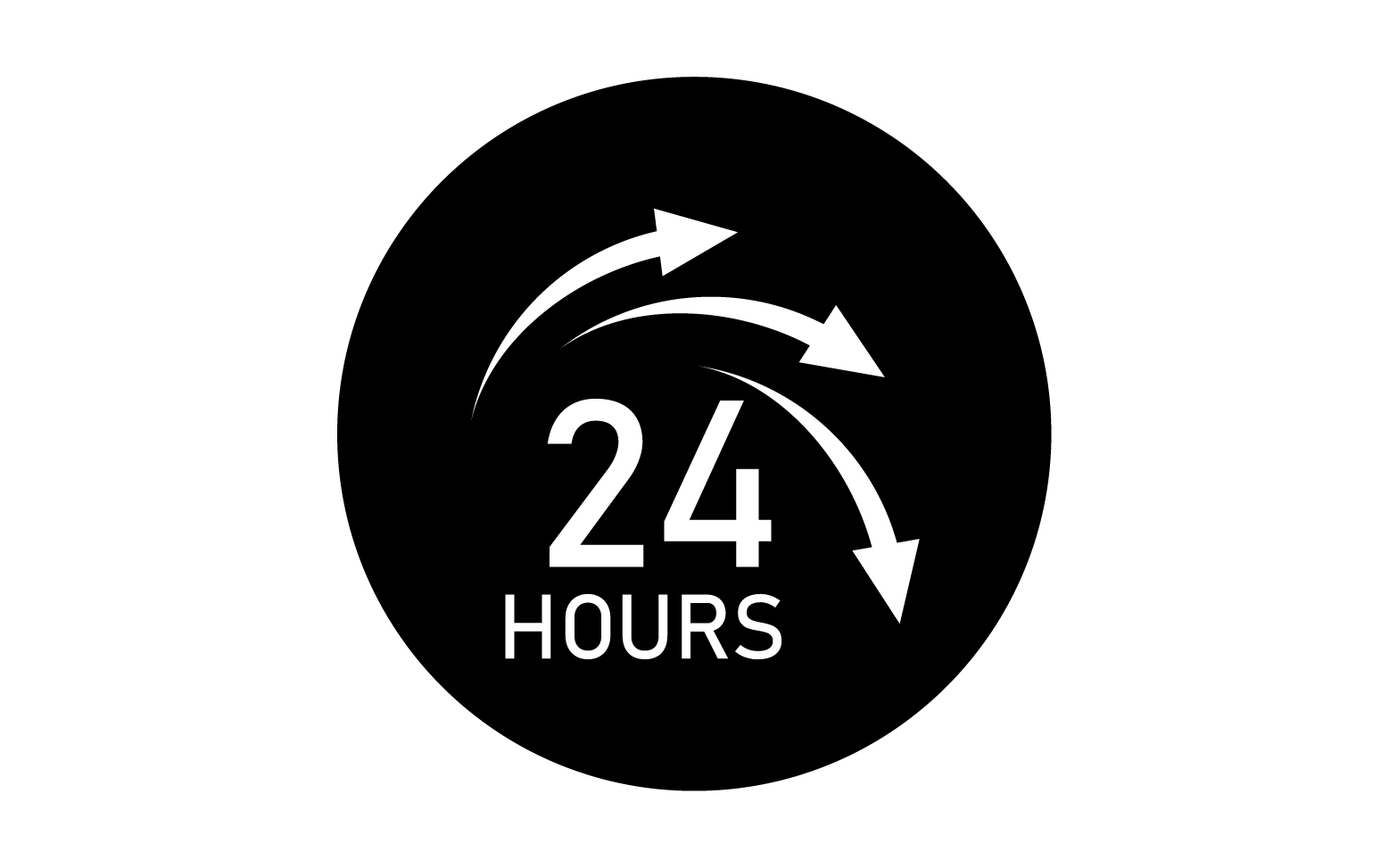 24 hour time icon logo design v109