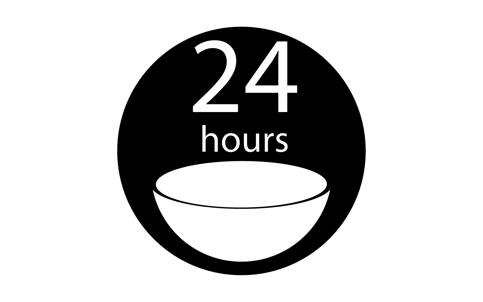 24 hour time icon logo design v108