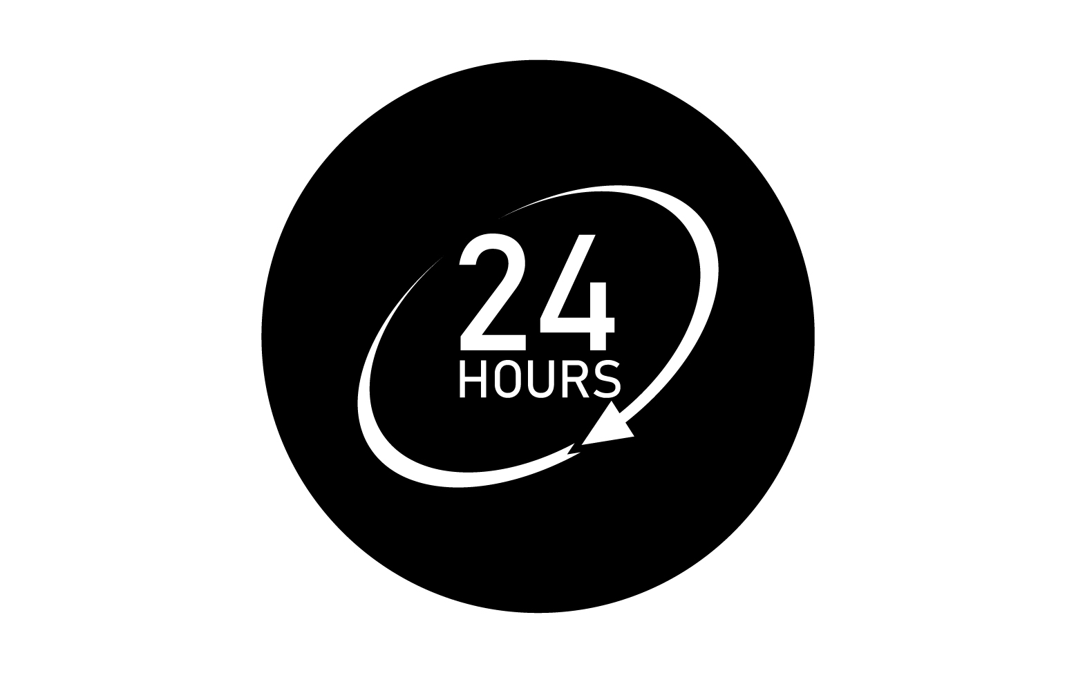 24 hour time icon logo design v115
