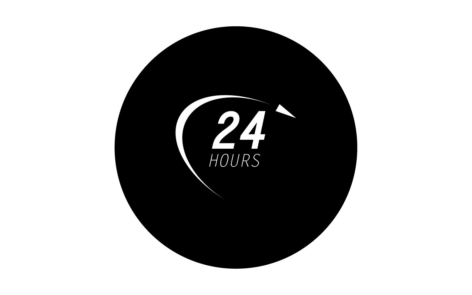 24 hour time icon logo design v114