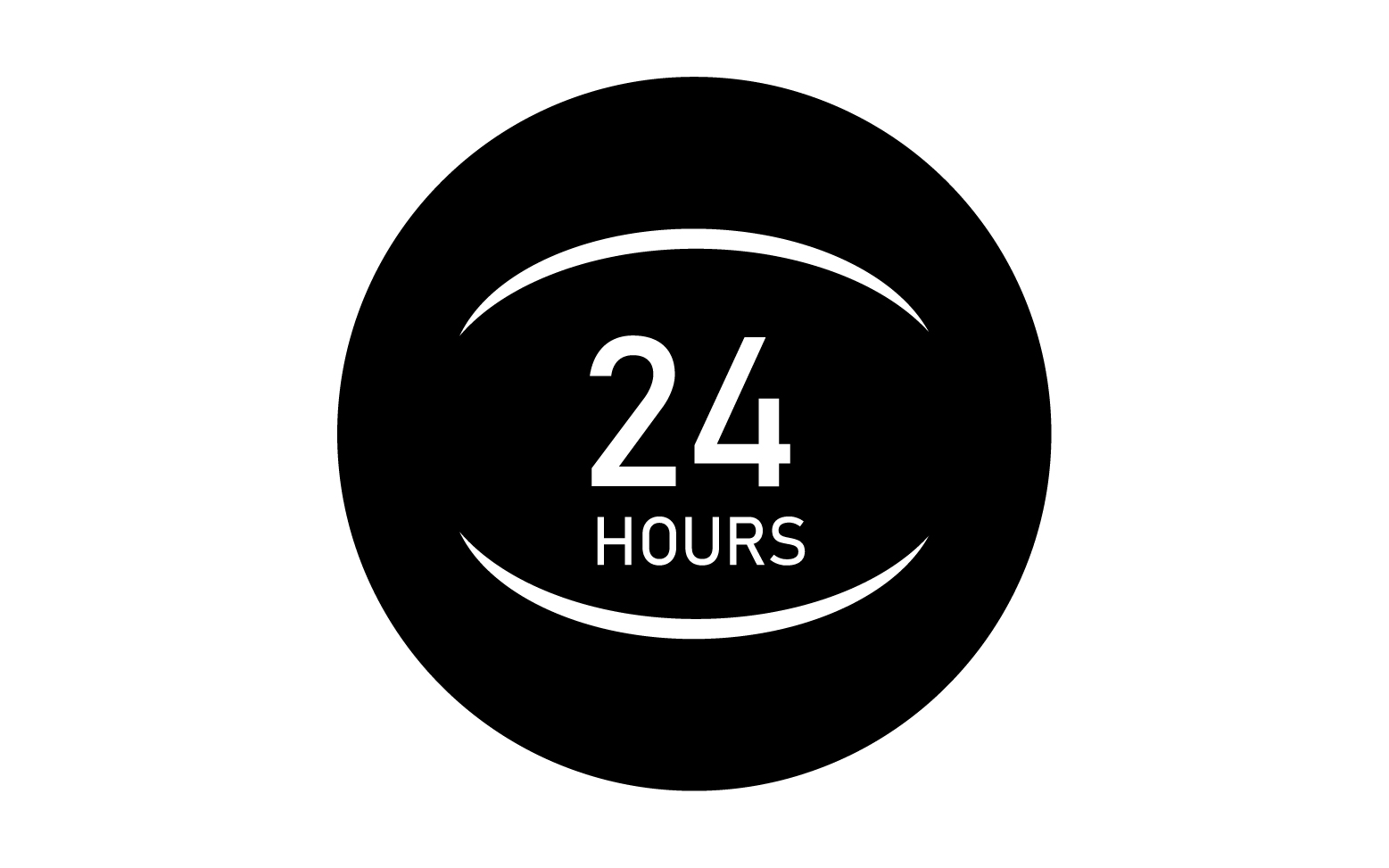 24 hour time icon logo design v112