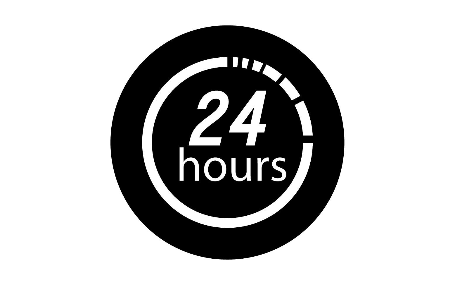 24 hour time icon logo design v120