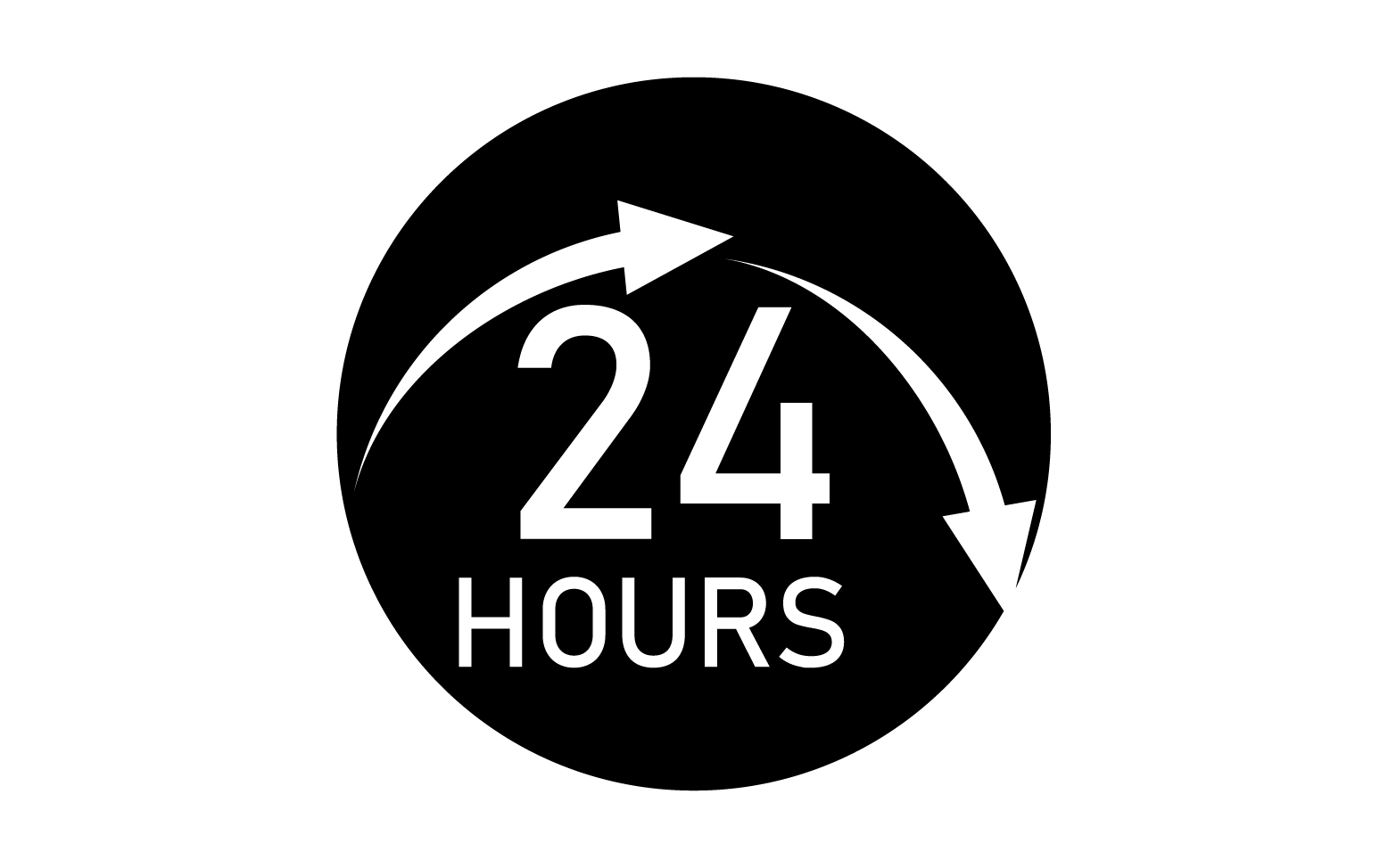 24 hour time icon logo design v118