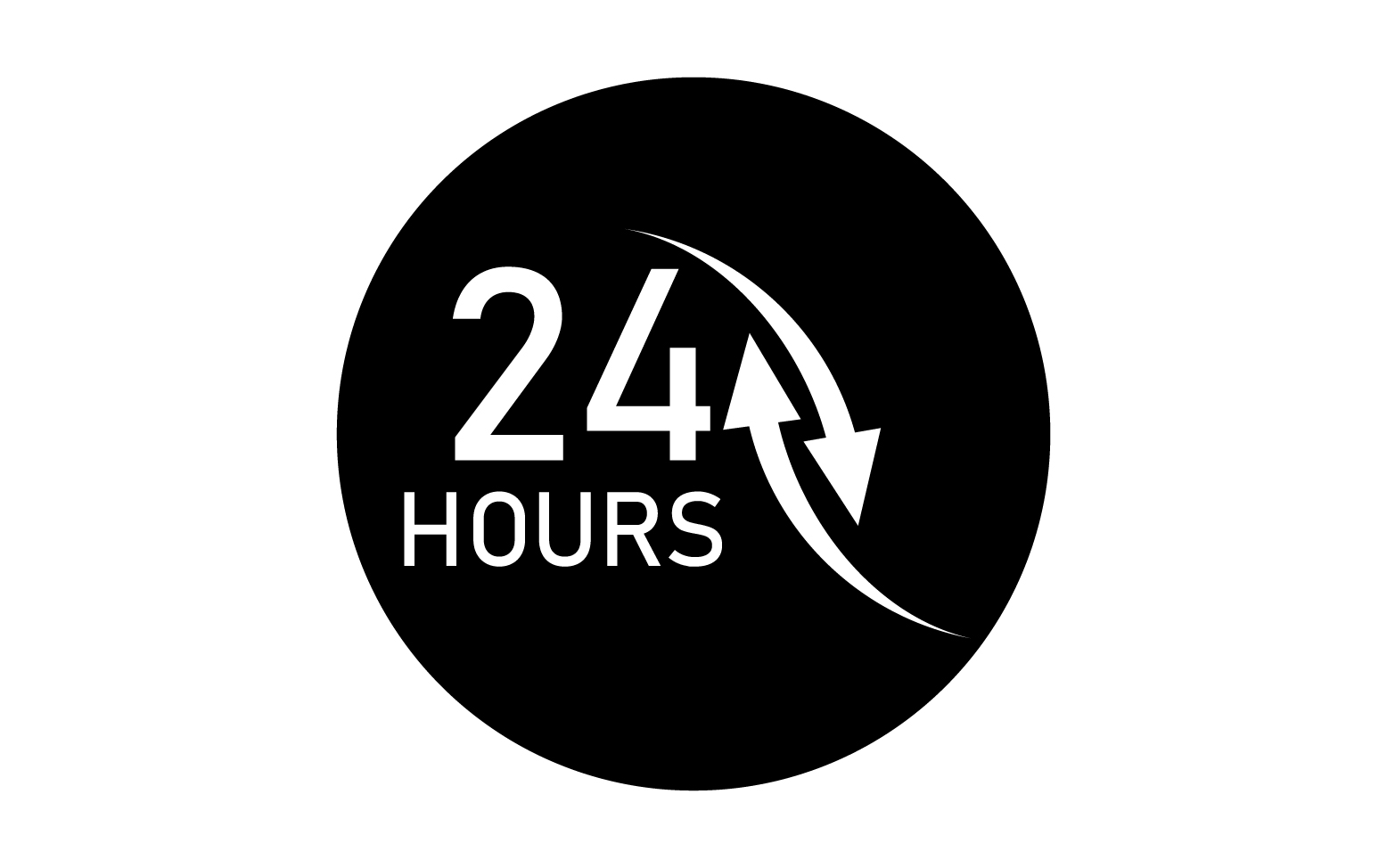 24 hour time icon logo design v119