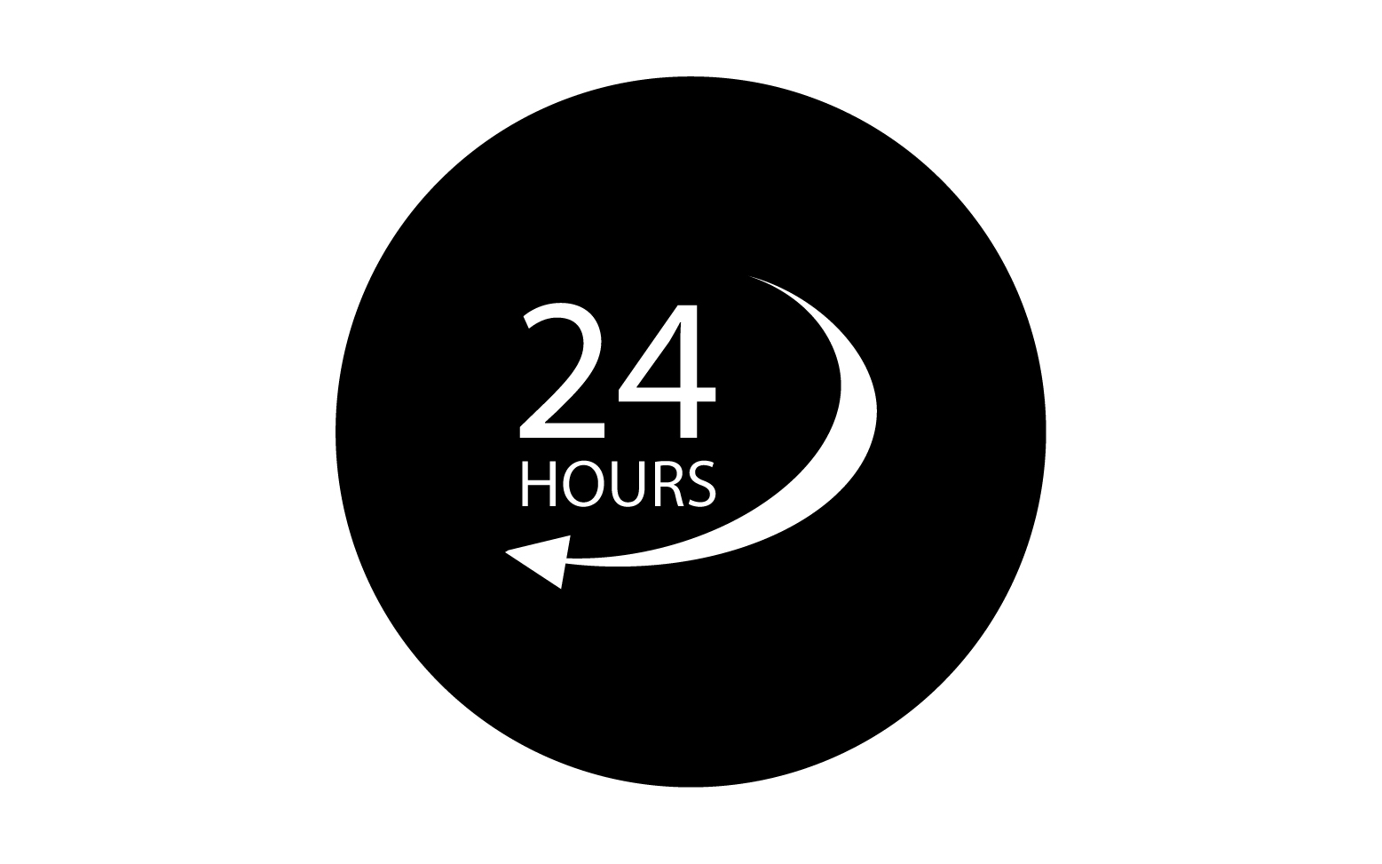 24 hour time icon logo design v122