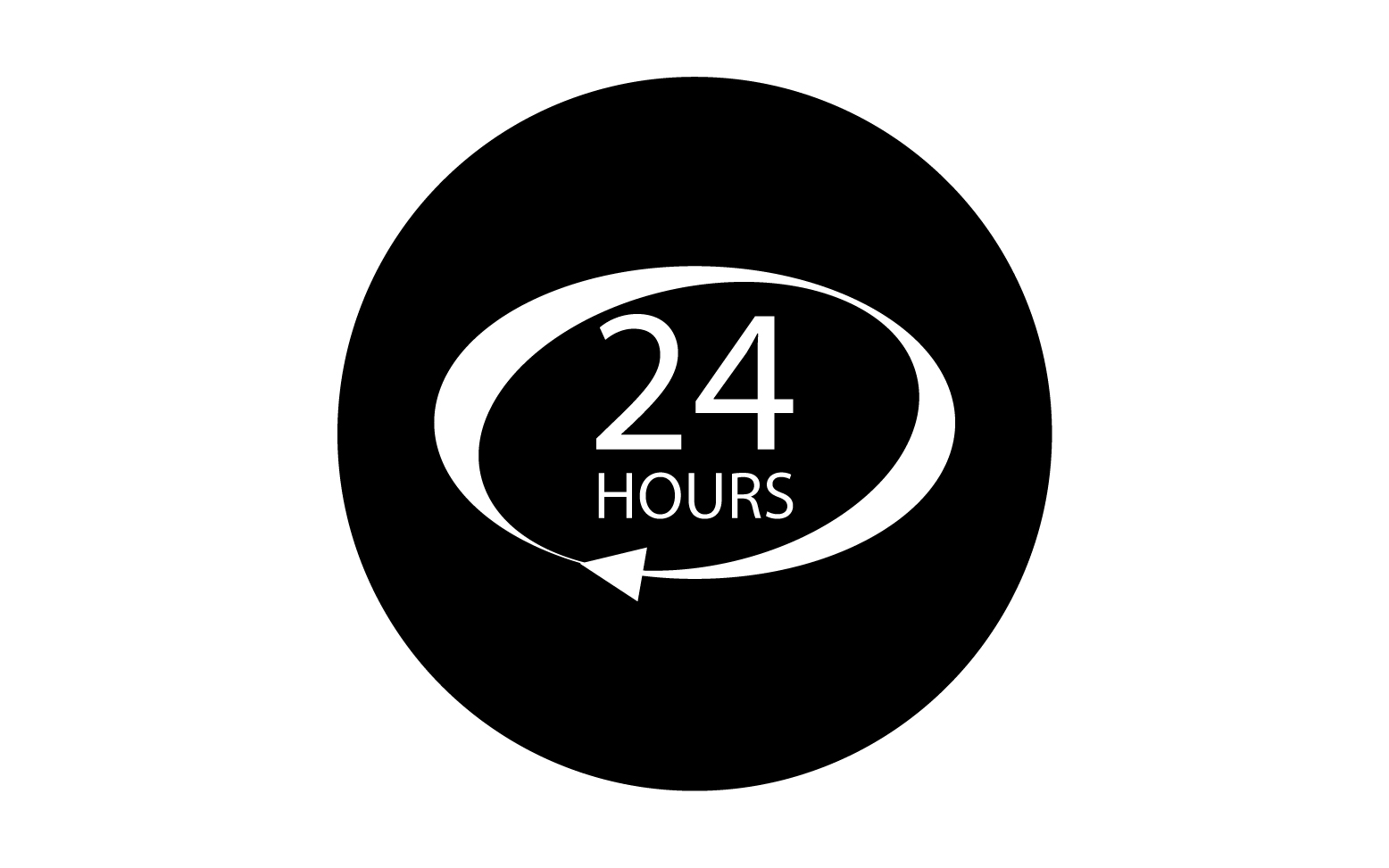 24 hour time icon logo design v121