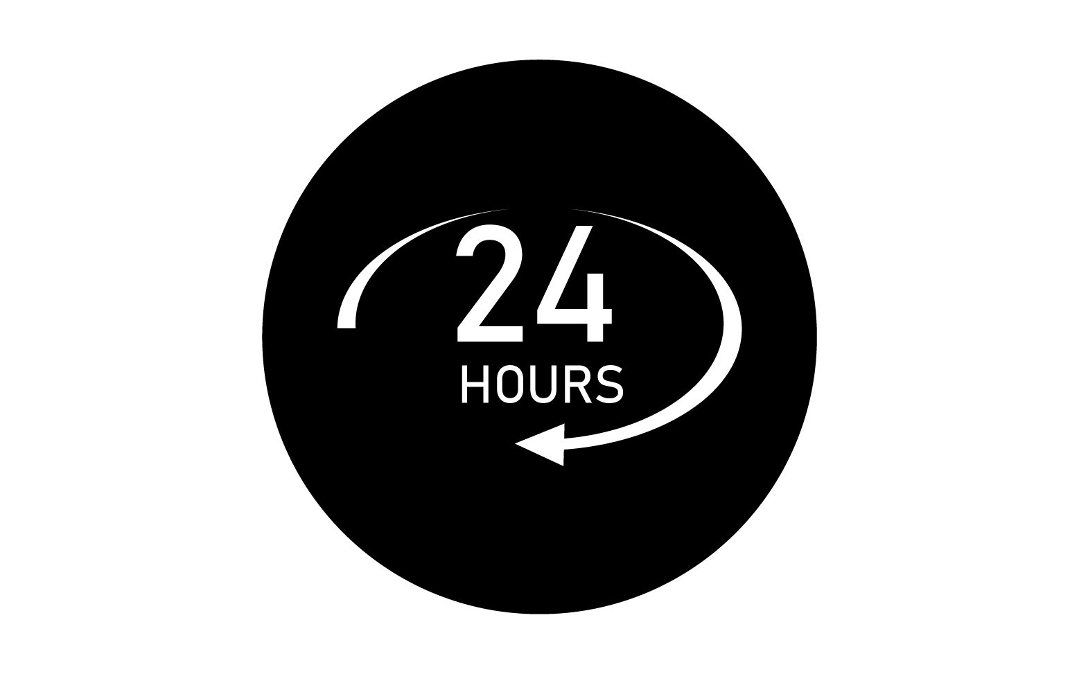 24 hour time icon logo design v123