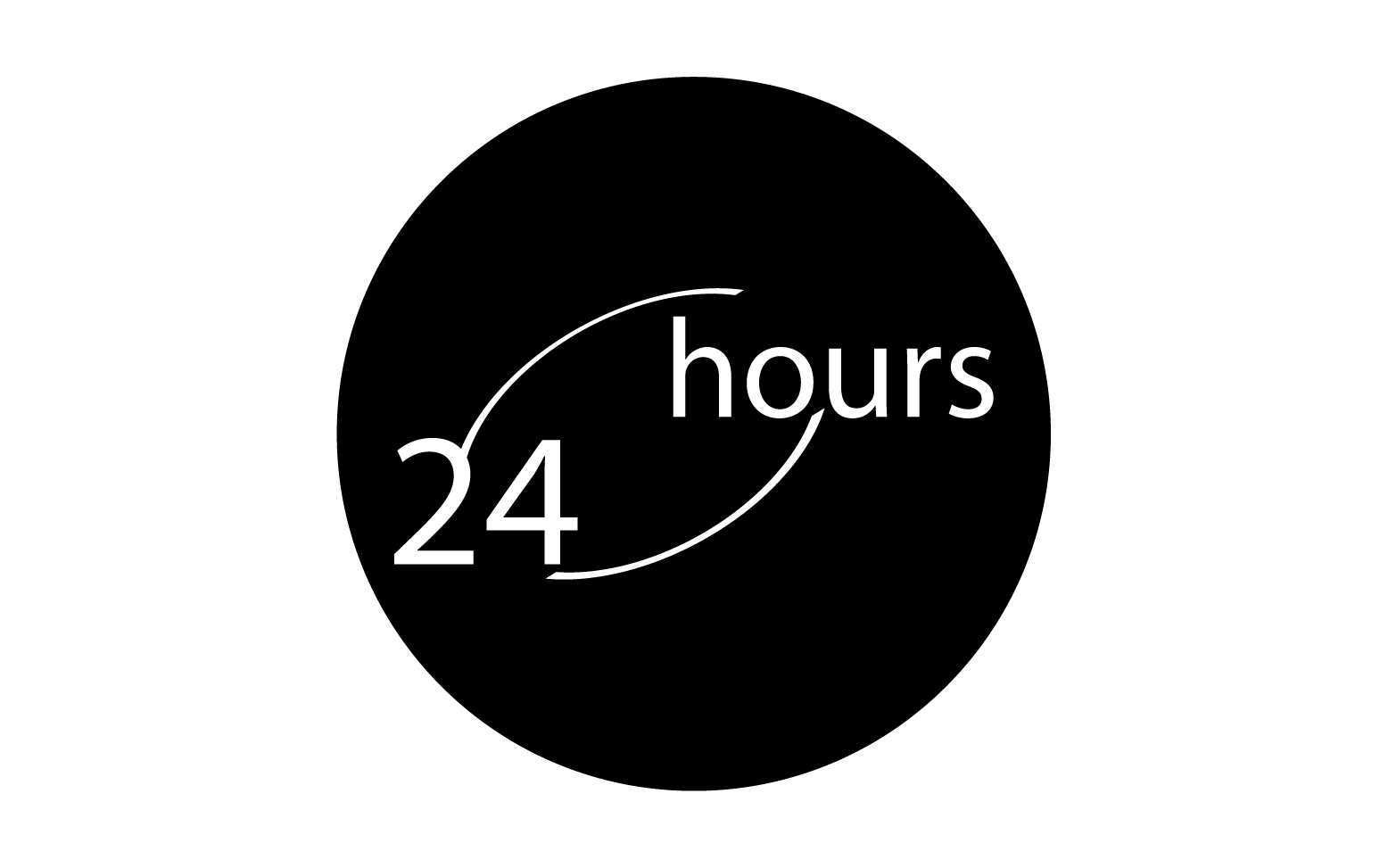 24 hour time icon logo design v126