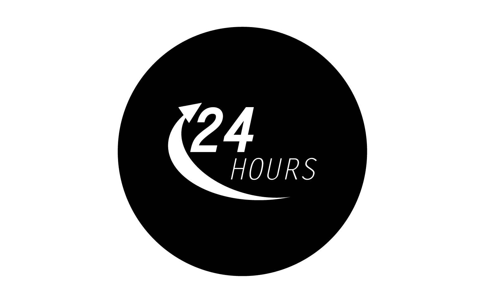 24 hour time icon logo design v128
