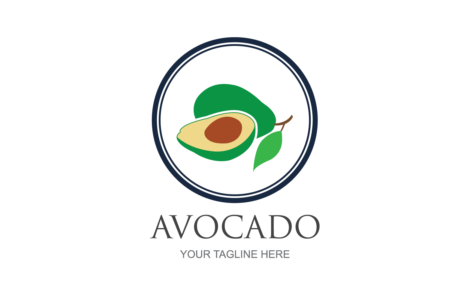 Avocado fruits icon vector logo design v7