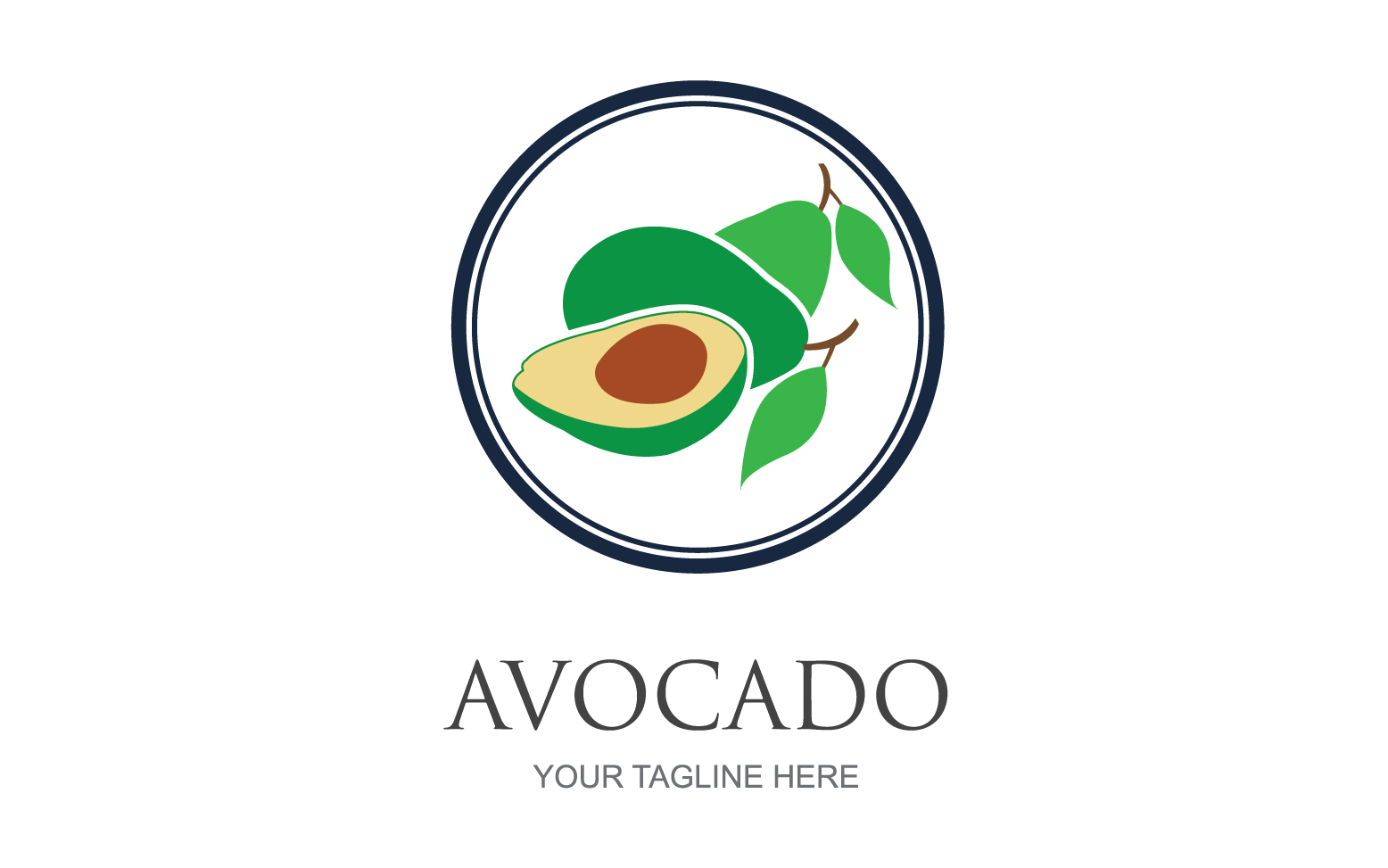 Avocado fruits icon vector logo design v15
