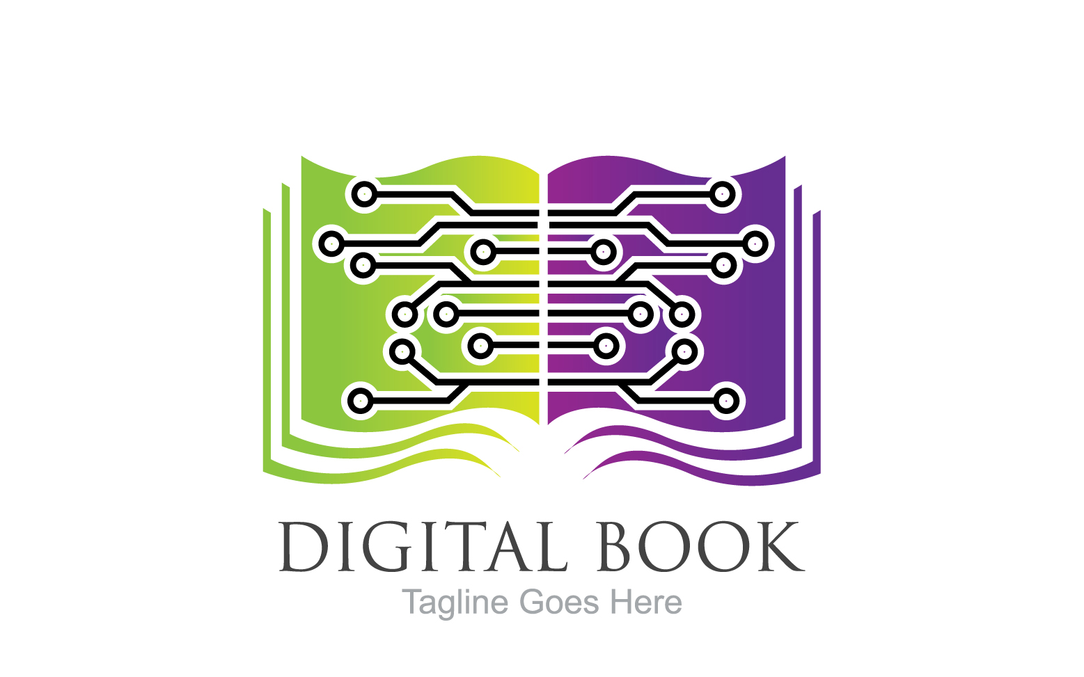 Book reading education logo vector v16