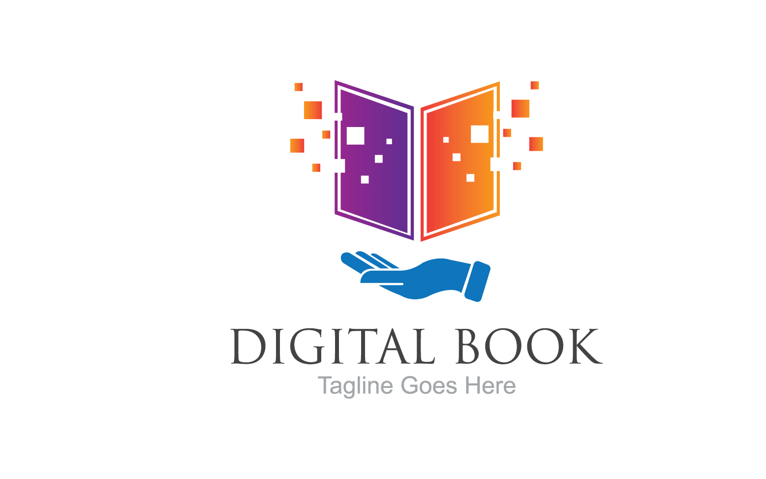 Book reading education logo vector v59