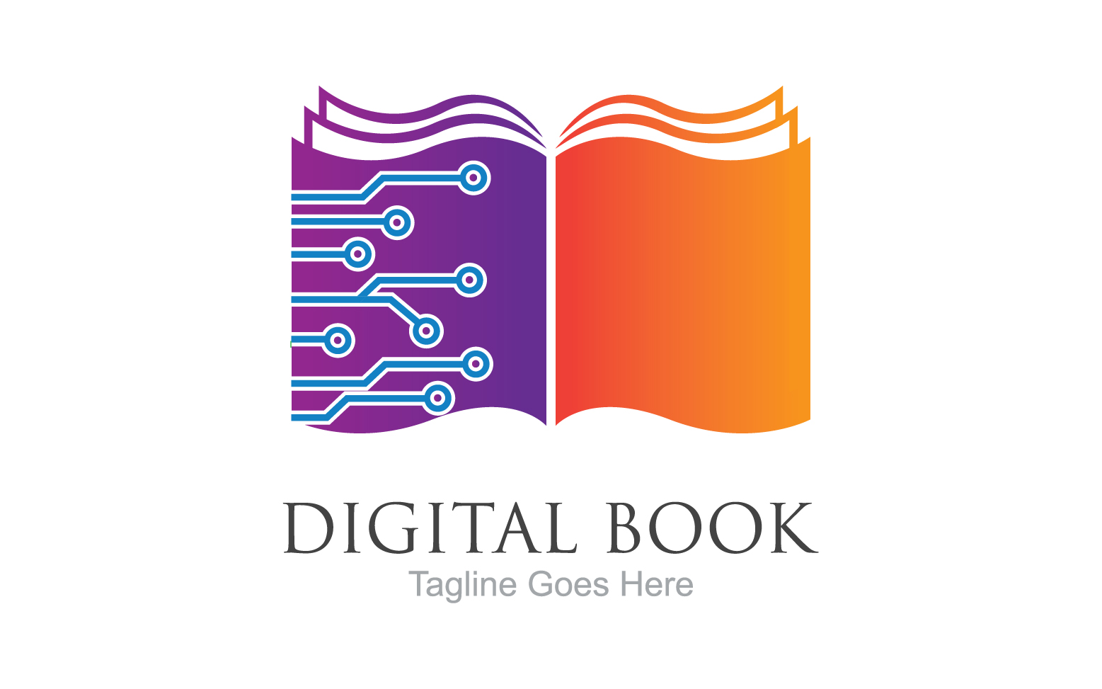 Book reading education logo vector v64