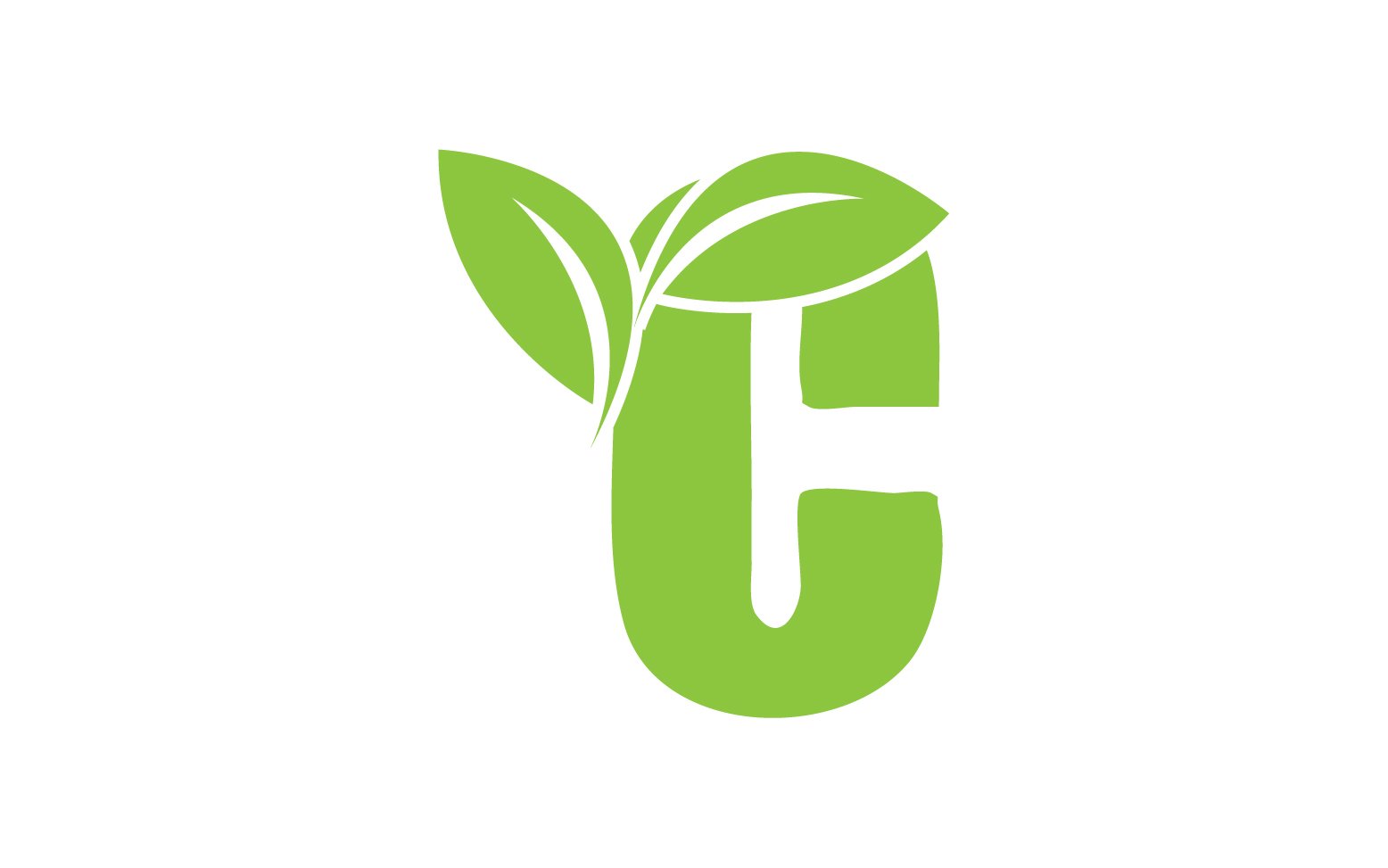 C letter leaf green vector version v6
