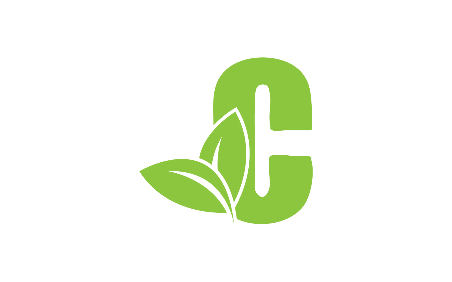 C letter leaf green vector version v9