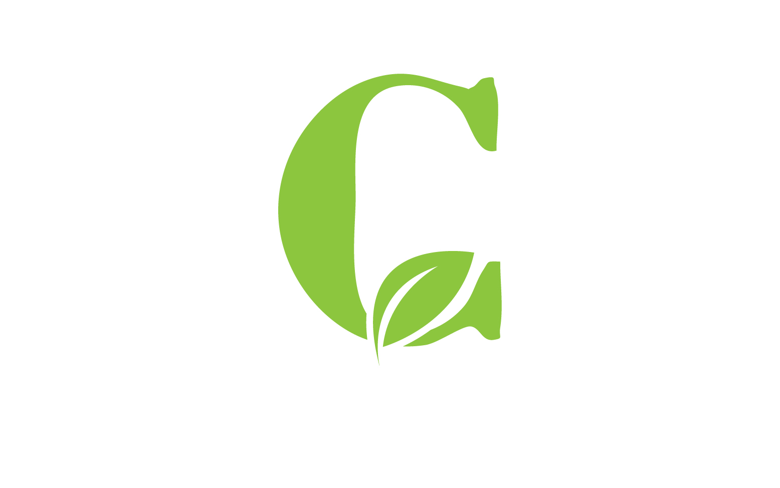 C letter leaf green vector version v52