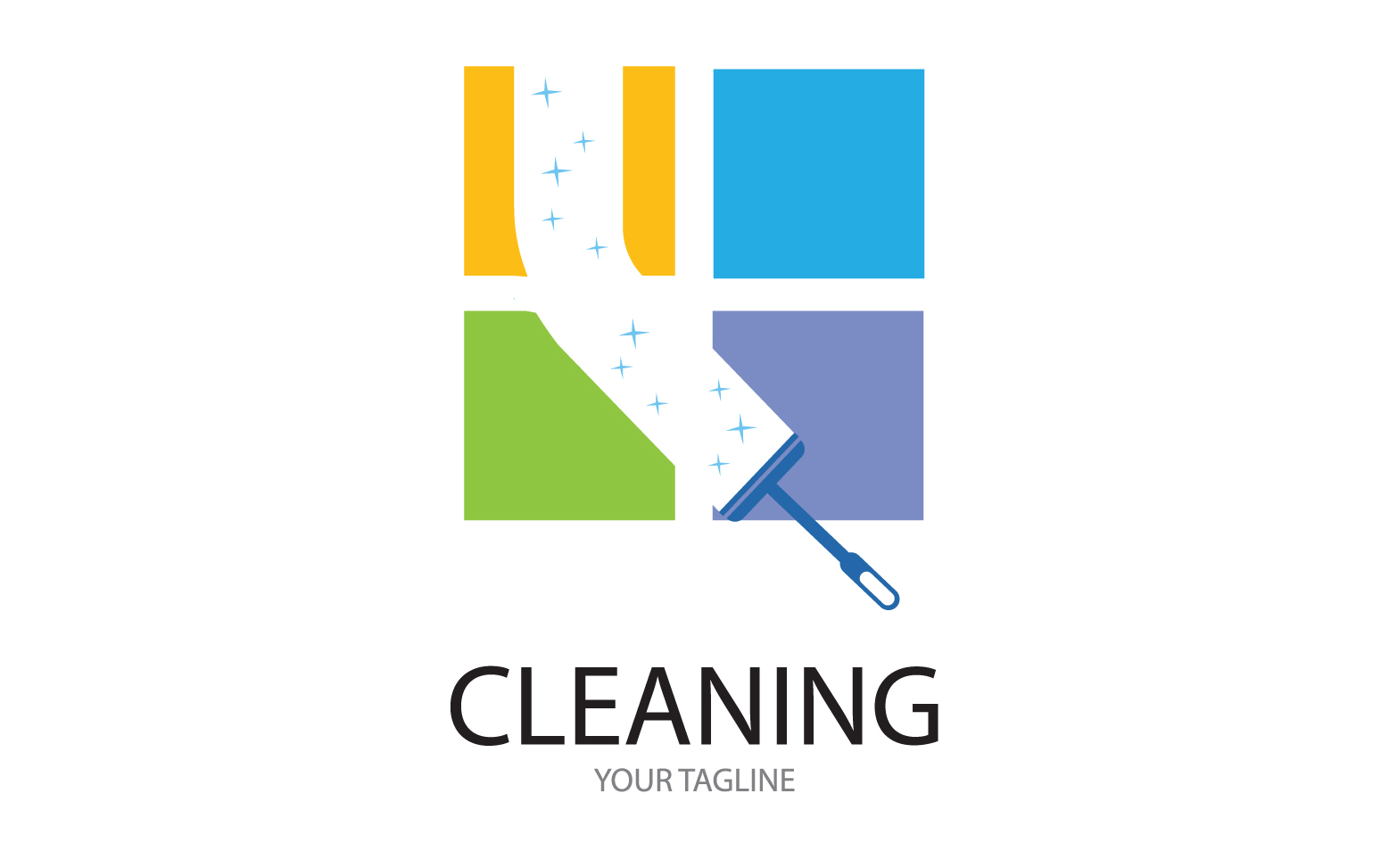 Cleaning service icon logo vector v8