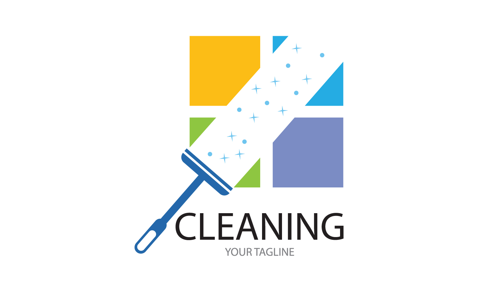 Cleaning service icon logo vector v7