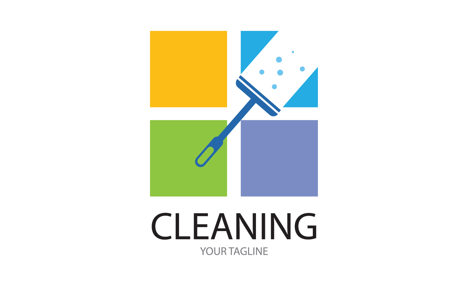 Cleaning service icon logo vector v6