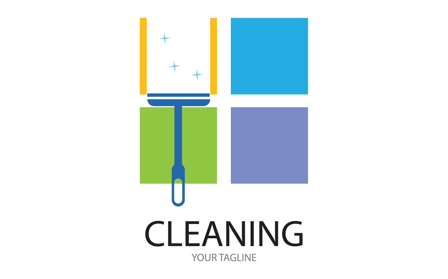 Cleaning service icon logo vector v16