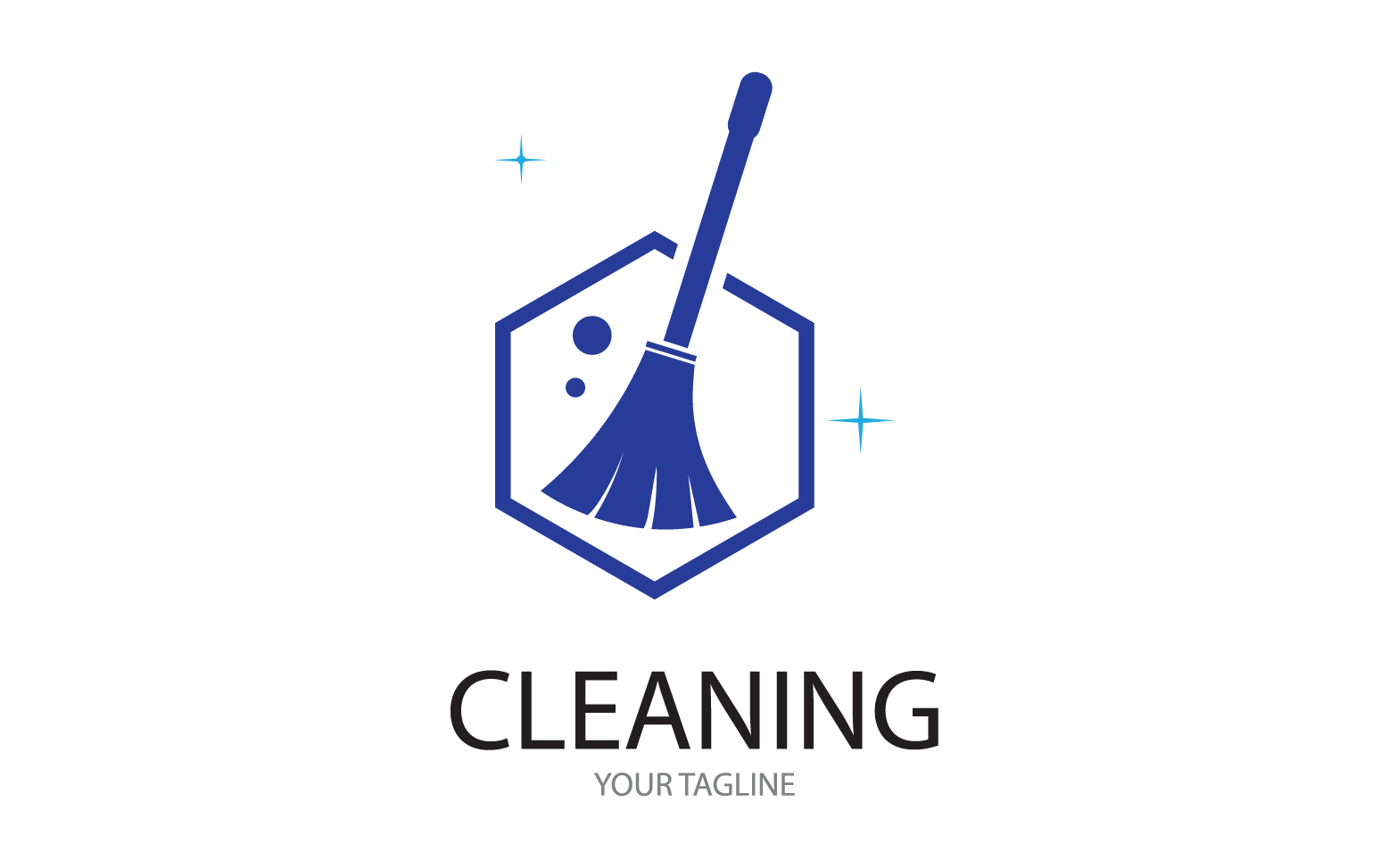 Cleaning service icon logo vector v18