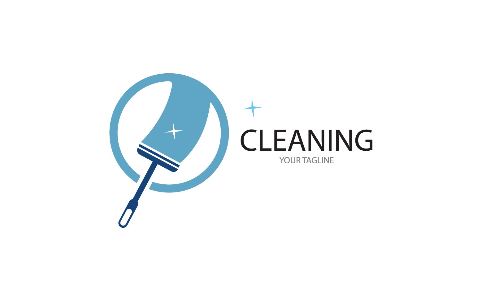 Cleaning service icon logo vector v24